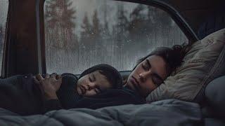 Calm your mind! Sound of rain on the window with thunder to sleep and relax deeply, dark screen