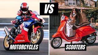 What makes Motorcycles and Scooters DIFFERENT