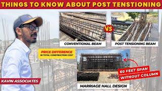 Post Tensioning Vs Normal Beam  Cost difference | Advantage of Post Tensioning in buildings  #home