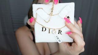 Dior crystal gold necklace unboxing