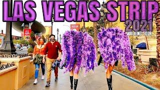 【4K⁶⁰】 LAS VEGAS STRIP || WALKING TOUR VENETIAN TO WYNN FOUNTAIN 02.2021