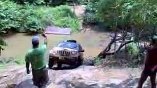 Jeep Liberty on the rocks