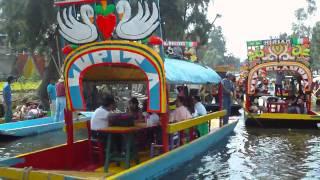 Trajineras in Xochimilco, Mexico