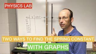 Two ways to find the spring constant - WITH GRAPHS