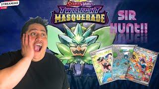 Live Hunting For SIR in Twilight Masquerade + Members Giveaway #unboxing #pokemon #new