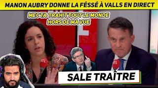 Manon Aubry donne la fessé à Manuel Valls. Tu es un Traître, tu trahirai même ta Mère