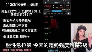 2023/3/16 / MIN道瓊期 (YM)Day Trading/關注我們/少走彎路