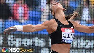 USA's Olympic discus champion Valarie Allman crushes her 1st international meet of 2022 | NBC Sports