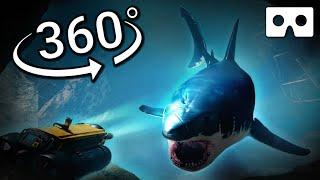 360 VR Shock: Megalodon Encounter on Research Vehicle [Can You Survive?]