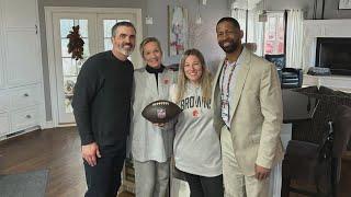 Cleveland Browns deliver game ball to family of Jim Donovan following win over Baltimore Ravens