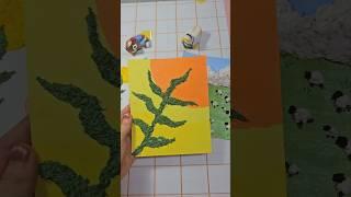 Bức tranh đắp nổi bằng khăn giấy thứ 2 #diy #shortvideo #short