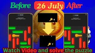 26 July Mini Game Puzzle  || Hamster Kombat new puzzle solved || Easy steps slow motion
