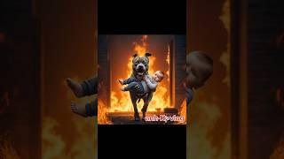 chú chó dũng cảm,lau vào đám cháy cứu người(brave dog)#shortvideo #concho #dungcam #cuunguoi #dog