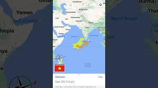 Vietnam Vs Pakistan land area size comparison #shorts #landarea #country_comparison