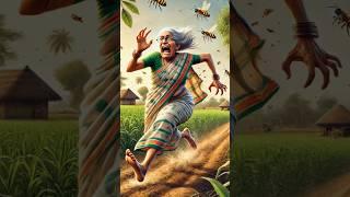 Bees bites the grandmother body and Dadi very sad#bees#animals #aivideo#facts