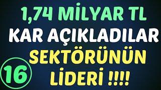 1,74 MİLYAR TL KAR AÇIKLADILAR  SEKTÖRÜNÜN LİDERİ !!!! #borsa #hisse #yorum