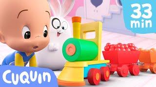 Learn colors with Cuquin and his TRAIN OF COLORS  | Caricatures and cartoons for babies