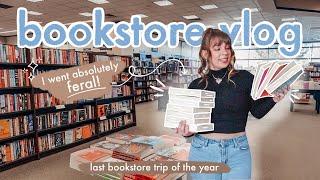 *cozy* winter bookstore vlog + HUGE book haul  ️ ending the year with a BANG