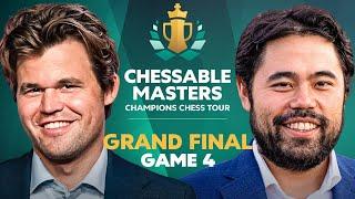 MAGNUS VS. HIKARU GRAND FINALS GAME 4 | CCT Chessable Masters 2025