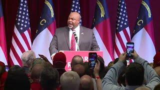 North Carolina Lt. Gov. Mark Robinson delivers victory speech after winning Republican governor prim