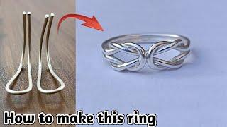 Double Knot silver ring/jewelry making/how to make/ Luke
