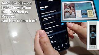 Auto Liveview on Echo Show, When Ring Doorbell Is Pressed
