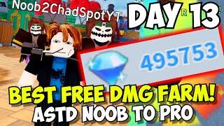 [Day 13] Reaching Lvl 100 AGAIN & Dmg Farm HACK to Get Gems Fast! | ASTD Noob To Pro