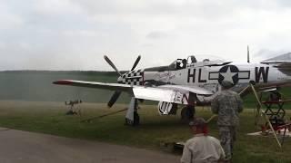 P-51D Mustang firing 6 .50 caliber M2 Brownings