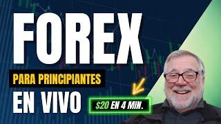 Forex Para Principiantes $20Dolares en 4 minutos trading en vivo con Tomas Spyker.