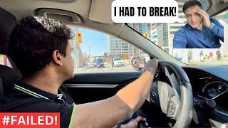 A Driving Test Failed Just Before Finishing! #failed #pedestrians#ontario