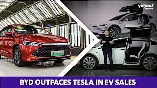 Tesla outpaced by BYD Auto in EV sales