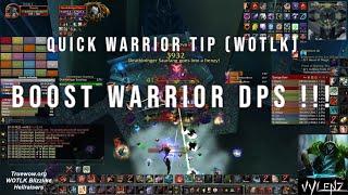 Quick Tip to BOOST WARRIOR DPS !!! with Indestructible Potion | Fury/Arms Warrior WoTLK PvE