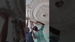 How to install ceiling plaster #shorts #shortsvideo #fyp #homedesign