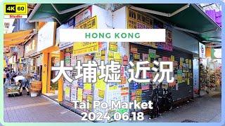 大埔墟 近況 4K | Tai Po Market | DJI Pocket 2 | 2024.06.17