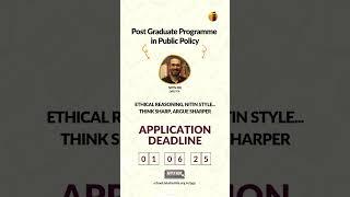 Applications Close Today | Post Graduate Programme in Public Policy