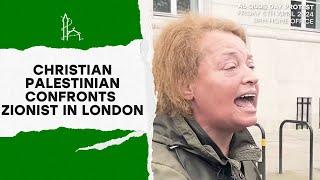 A Palestinian Christian confronted pro-Zionist activist Joseph Cohen