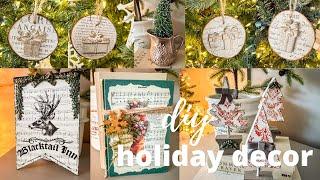 DIY Holiday Decor | trees from thrifted items
