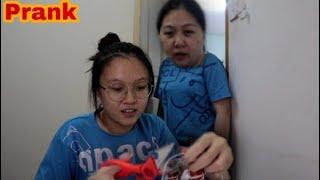 [Prank] gunting earphone mama | kejut adik guna lipas | sikit mau nangis