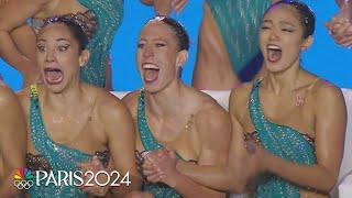 Team USA artistic swimming CLINCHES Paris spot with stellar routine at Worlds | NBC Sports