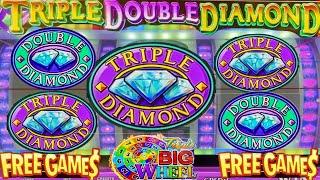 Old School Triple Double Diamond Classic Slot with Triple Big Wheel Bonuses