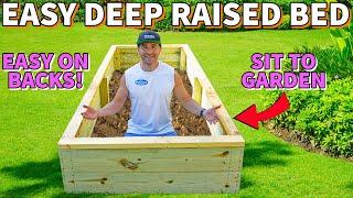 This DEEP RAISED GARDEN BED Saves Your Back And Makes Gardening Easy!