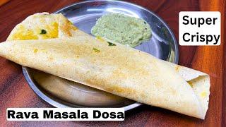 Instant Rava Masala Dosa With Coconut Chutney recipe/ Dosa Recipe By Foodship