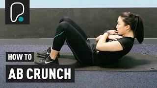 AB EXERCISE - How to do an abdominal crunch (ab crunch)