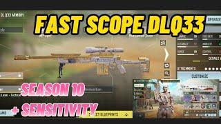 BEST SNIPER DLQ33 LOADOUT QUICK SCOPE PLUS PERKS AND SENSITIVITY GYRO SEASON 10