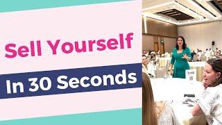 SELL YOURSELF IN 30 SECONDS Kim Rittberg Speaking Engagement at Mom 2.0 Summit