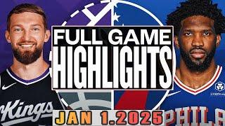 Sacramento Kings vs Philadelphia 76ers Full Game Jan 01,2025 NBA  Season 2025-26