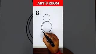 Simple Drawing Tutorial For Beginners | Easy Penguin Drawing #shorts #youtubeshorts #artsroom