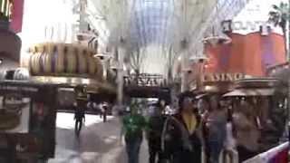 Zip Line Attraction at the Fremont Street Experience, Las Vegas