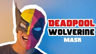 How to make a DEADPOOL and WOLVERINE MASK in ONE - Paper Hero Mask