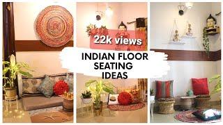 DIY Indian Floor seating | Indian floor seating ideas | Floor Seating Corner | Indian Low Seating